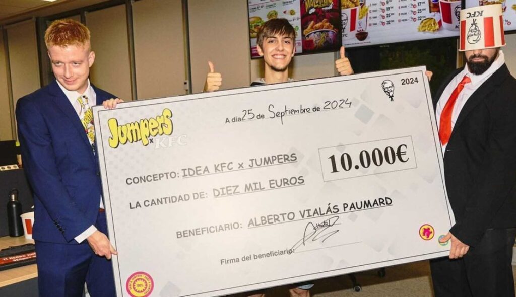 KFC and Jumpers join forces in a product collaboration resulting from the idea of ​​a fan of both brands