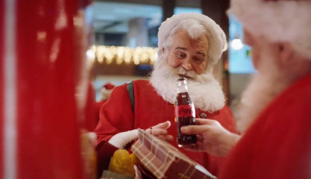 Papá Noel en el anuncio de Navidad de Coca-Cola