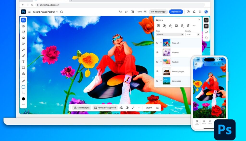 Photoshop already has its own application for smartphones, with the focus on the new generation of creators