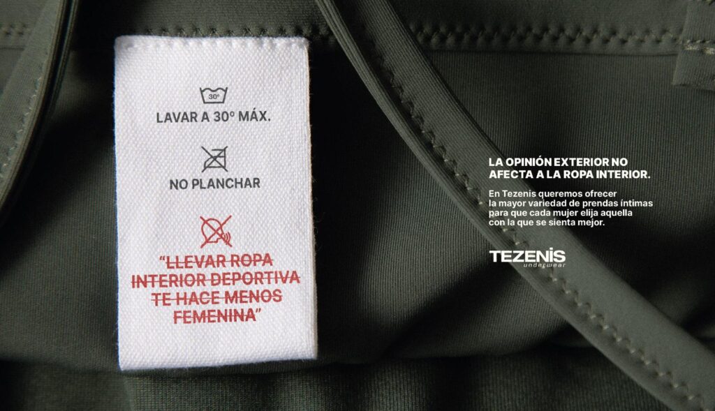 Tezenis claims that female underwear should not be subject to opinions of others