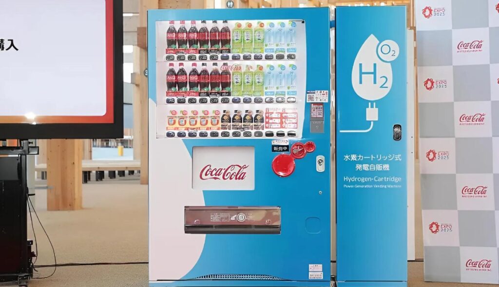 Nueva máquina expendedora de Coca-Cola que funciona con hidrógeno