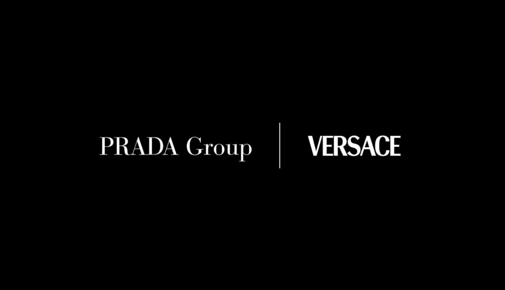 Logos de Prada y Versace