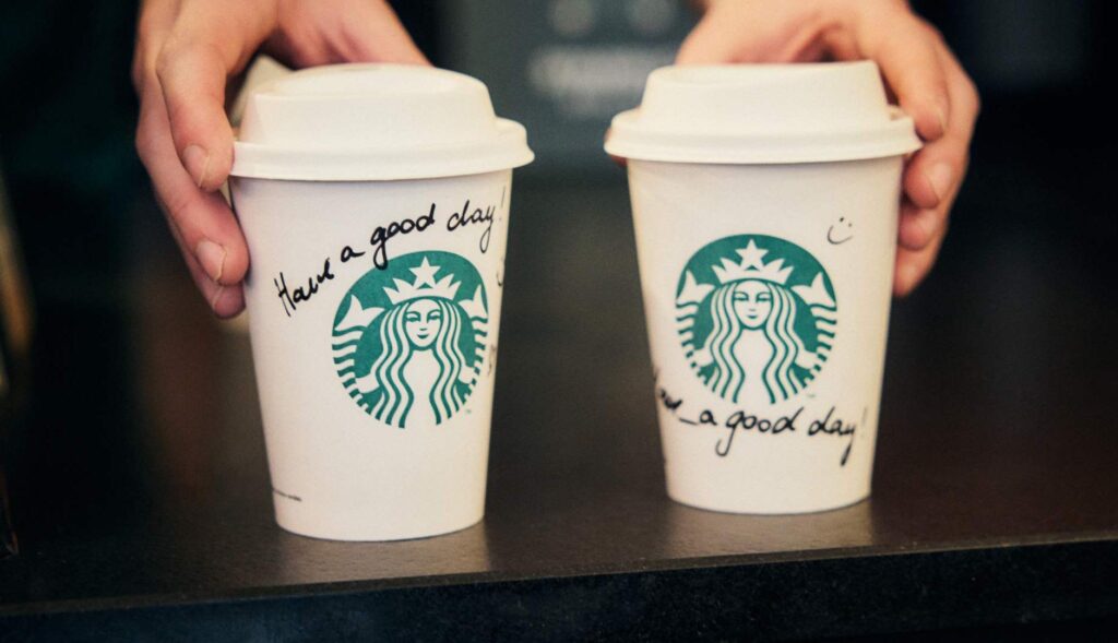 Vaso para llevar de Starbucks
