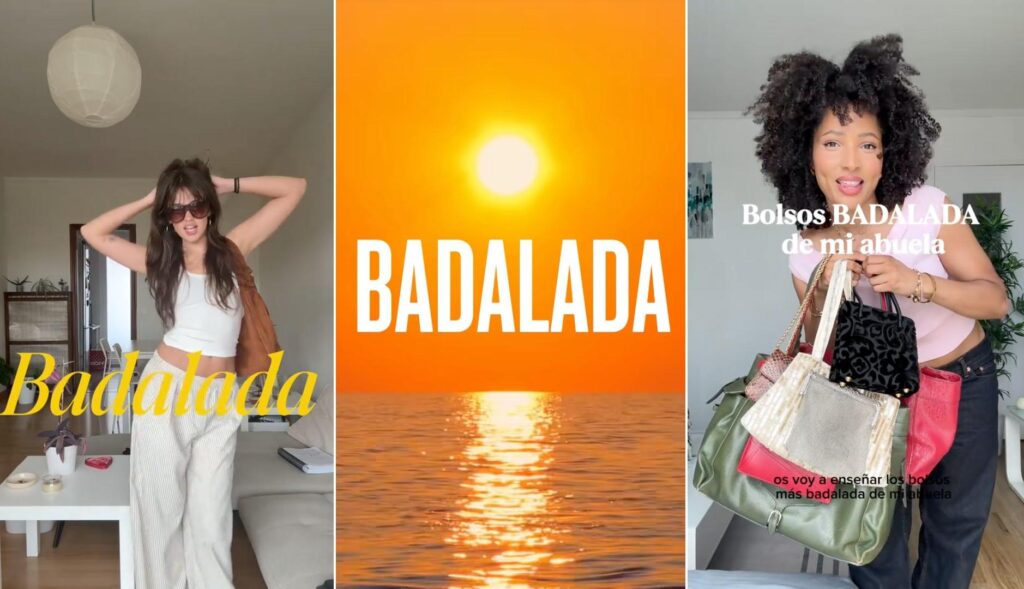 Contenido de influencers sobre el término badalada