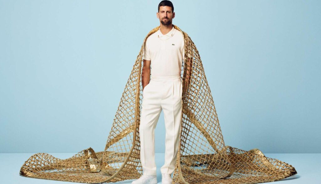 Novak Djokovic en una campaña de Lacoste