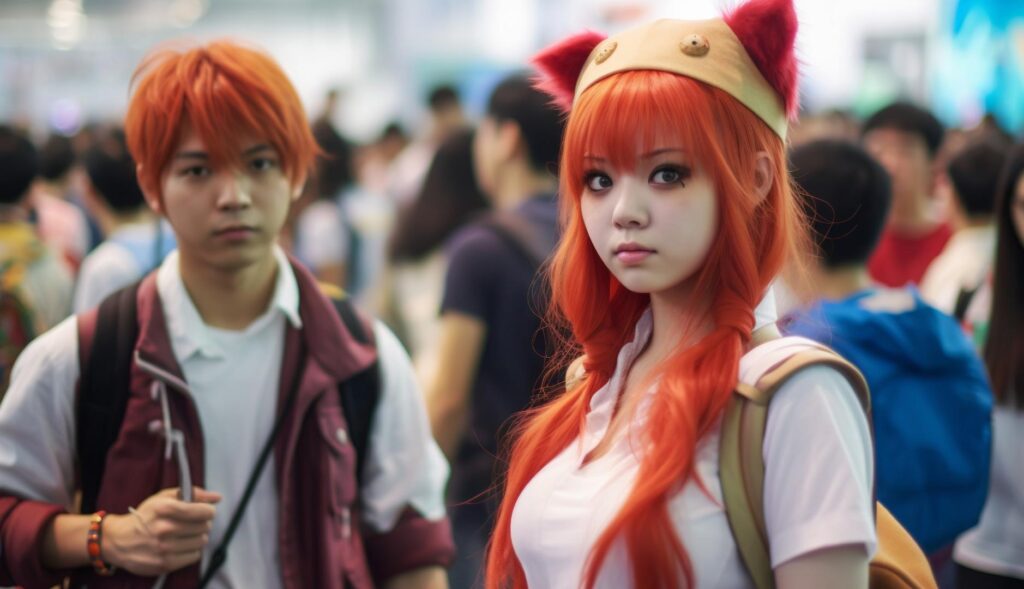 Dos personas asiáticas disfrazadas