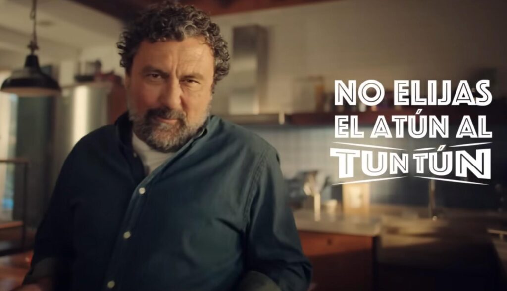 Paco Tous en un anuncio de Calvo