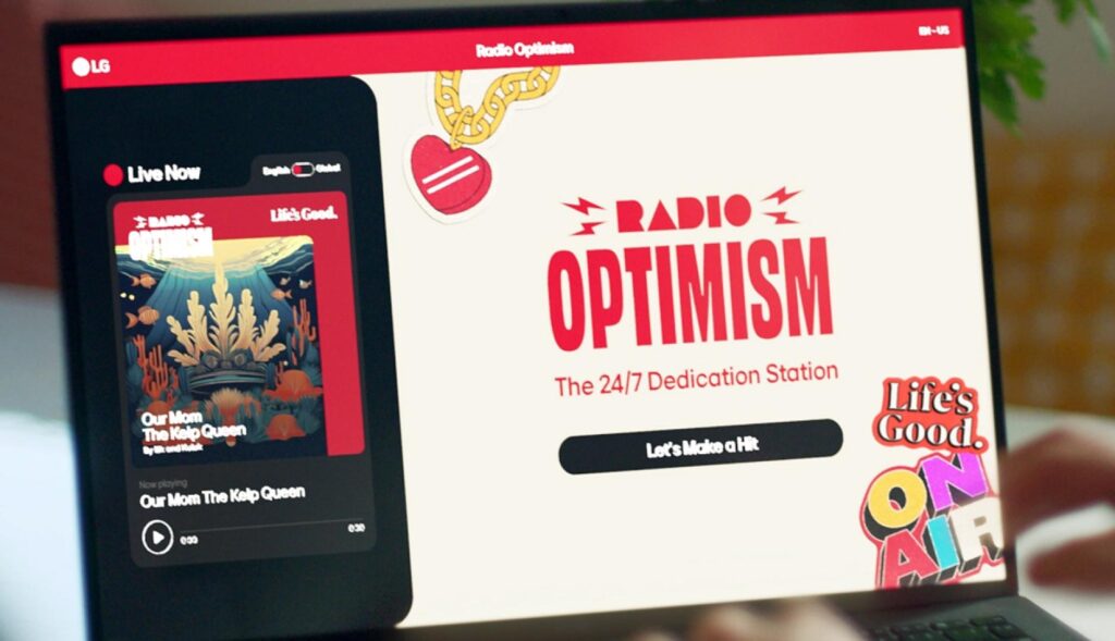 LG launches "Radio Optimism", a musical platform with AI to foster human connections