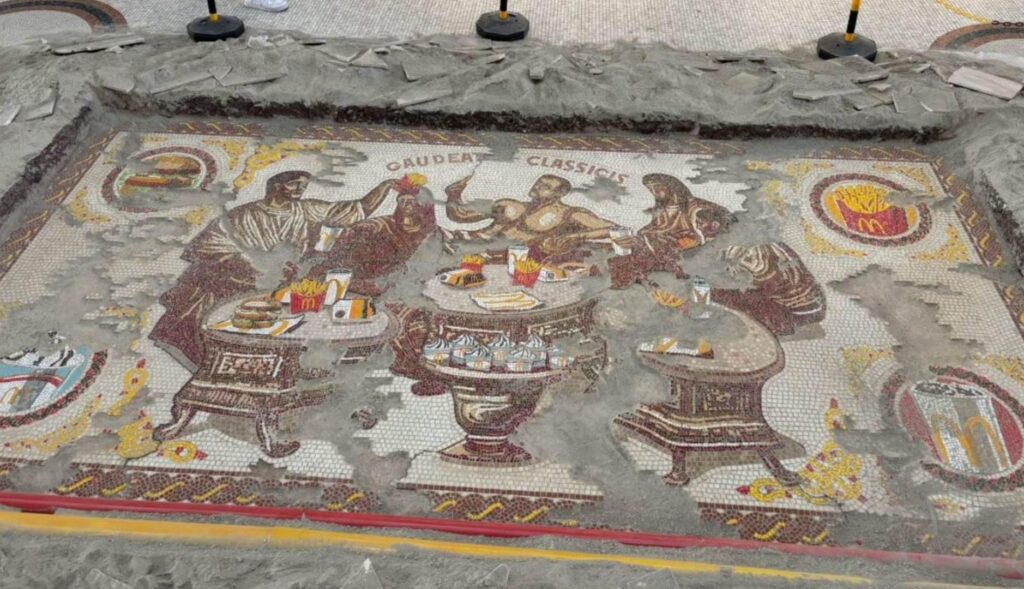 Mosaico creado por McDonald's