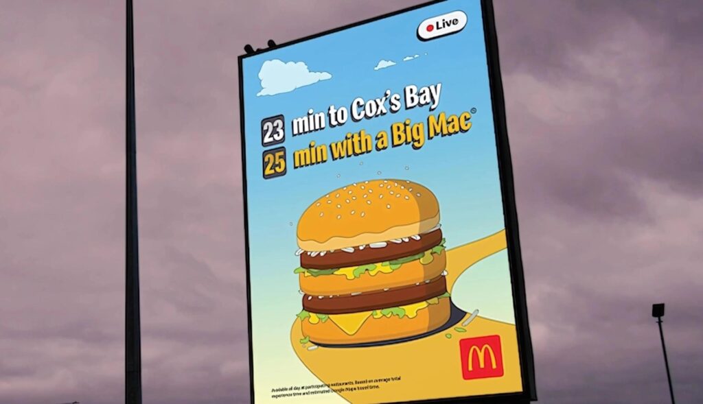 McDonald's makes the traffic jams a consumption opportunity through the use of traffic data