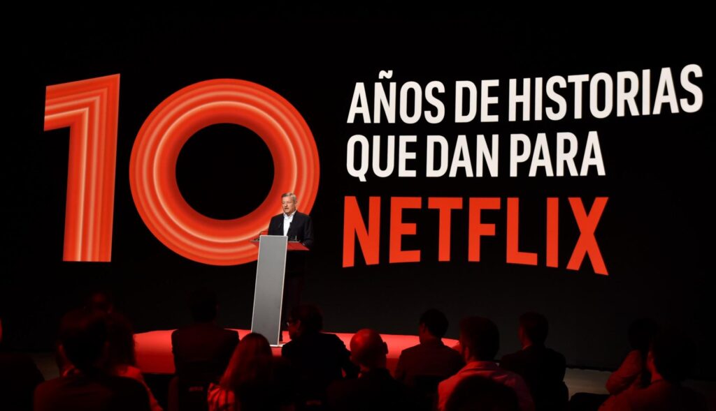 Ted Sarandos en el evento del décimo aniversario de Netflix en España