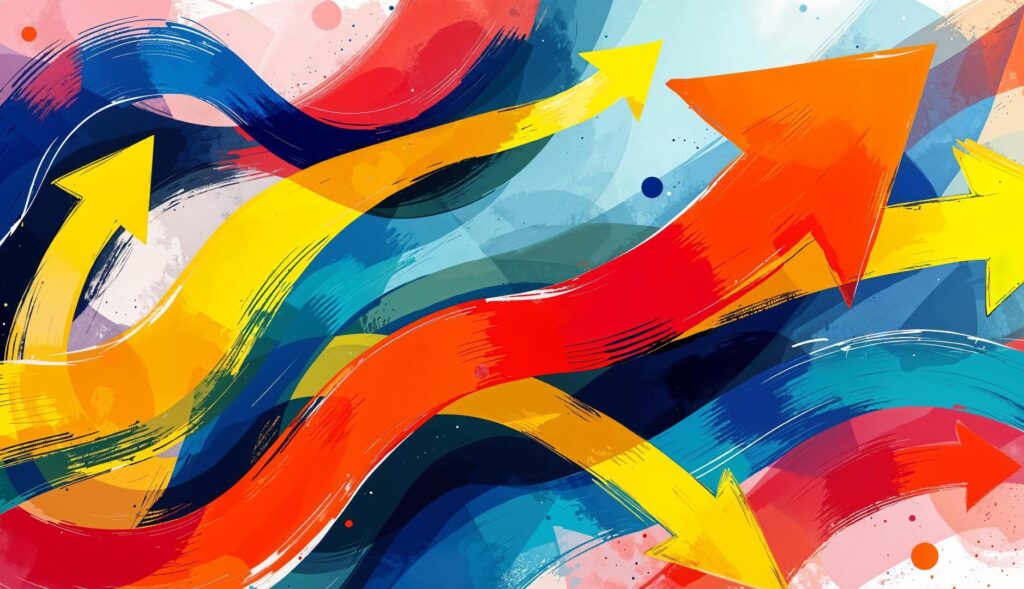 Flechas de colores abstractas