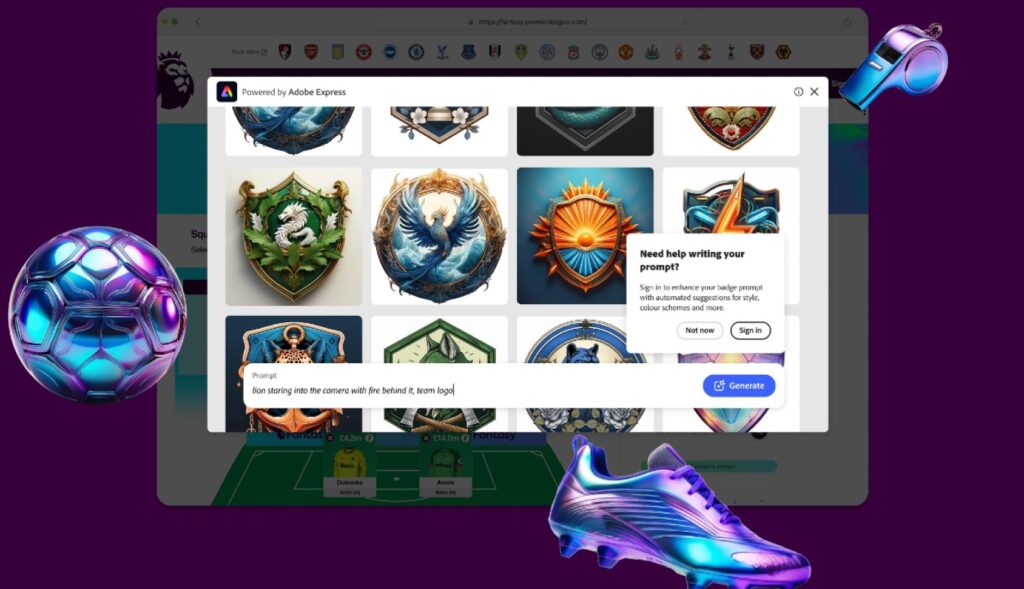 interfaz de la experiencia de personalización con IA generativa