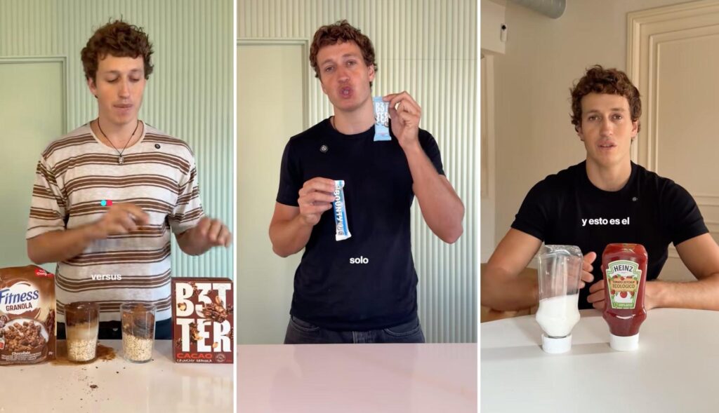 Alex Boisset, Co-Fundador de B3tter Foods, en vídeos de TikTok