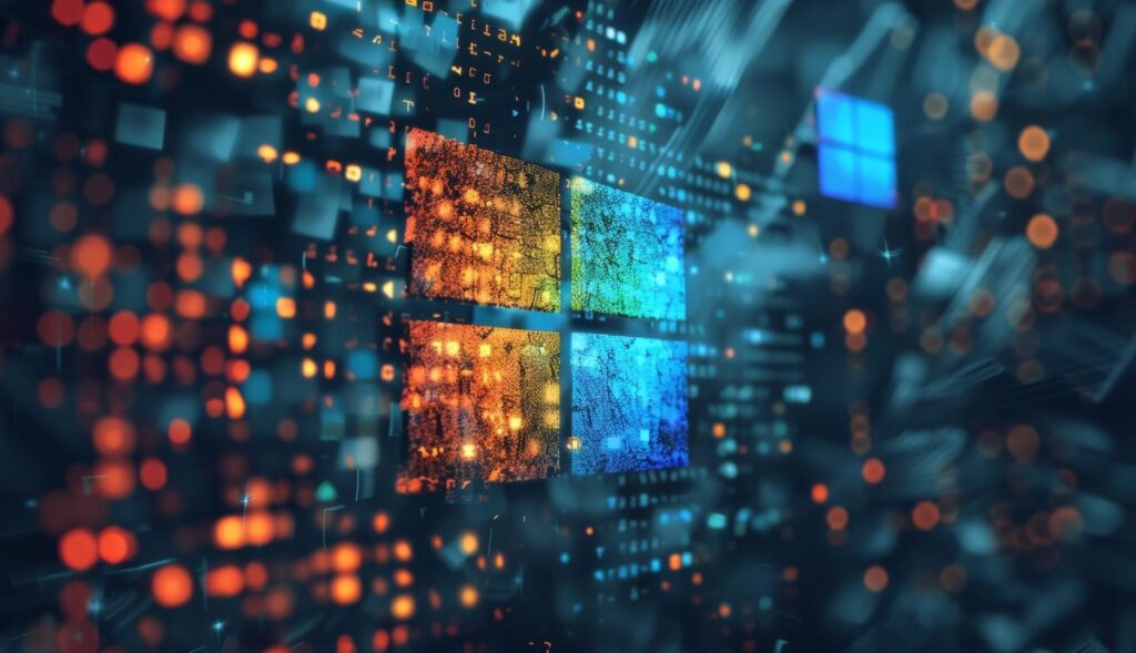 Símbolo parecido al logotipo de Microsoft