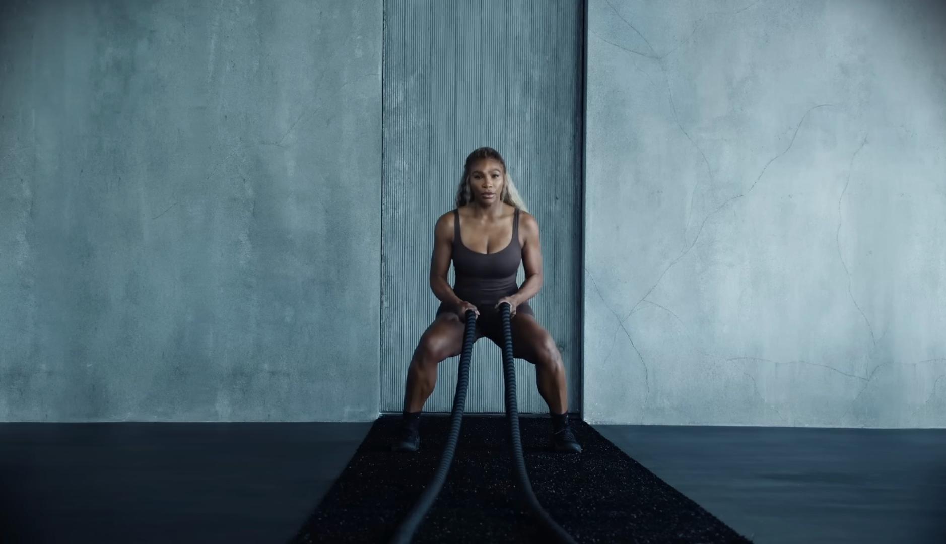 Nikeskims is presented with an announcement starring Serena Williams that venerates the body