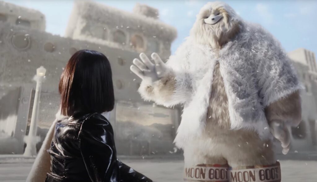 Hombre de las nieves en un anuncio de Pinterest