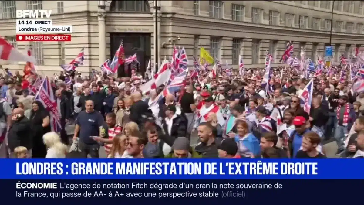 What was this huge demonstration that took place in London?
