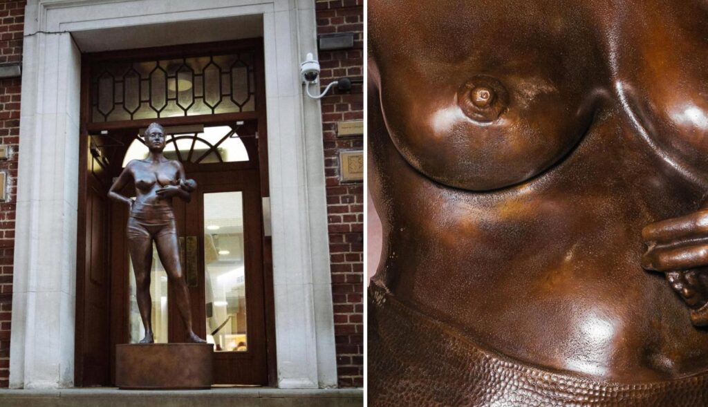 Scars and swellings sculpted in bronze: Frida makes the postpartum visible with a statue