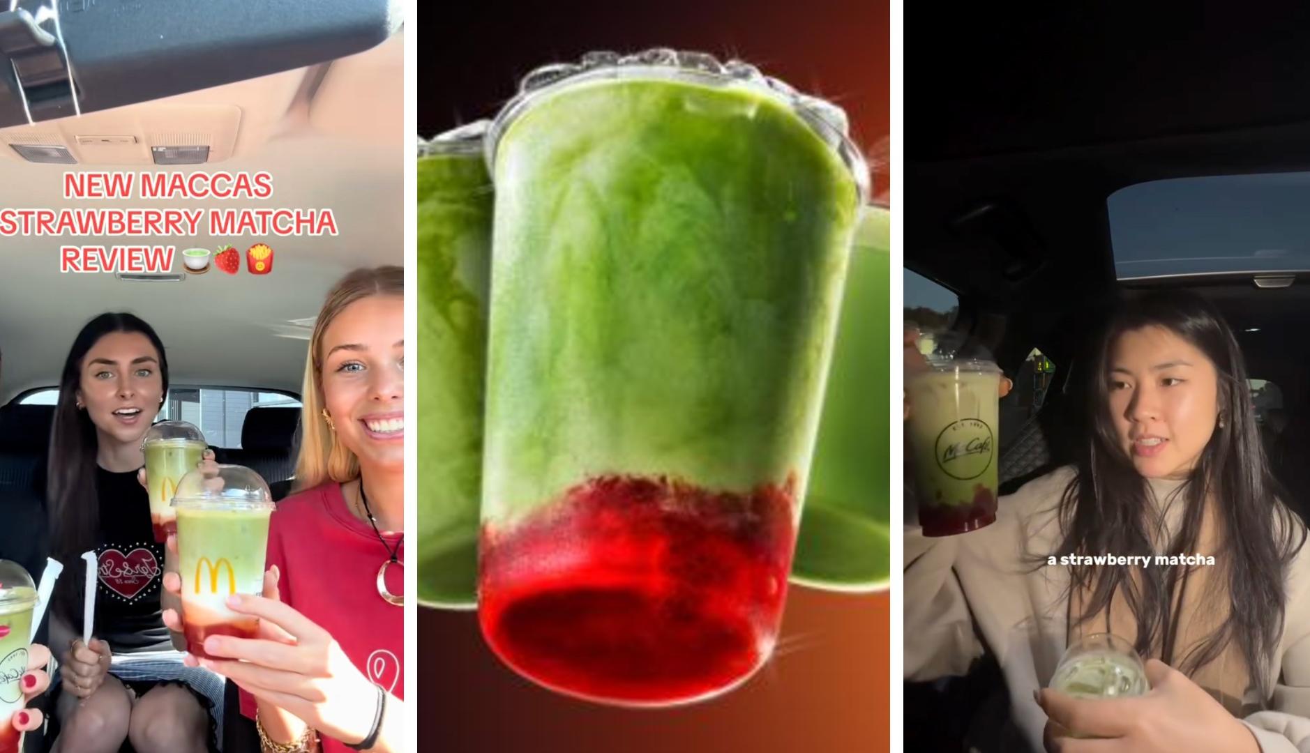 TikToks de consumidores australianos bebiendo bebida de matcha de McDonald's