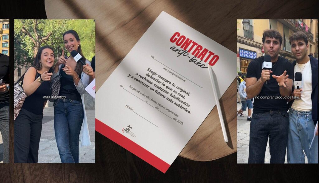 a contract "anti-fake" invites young people to reject the consumption of counterfeits
