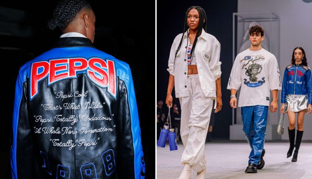 Modelos desfilan con prendas creadas por Pepsi México