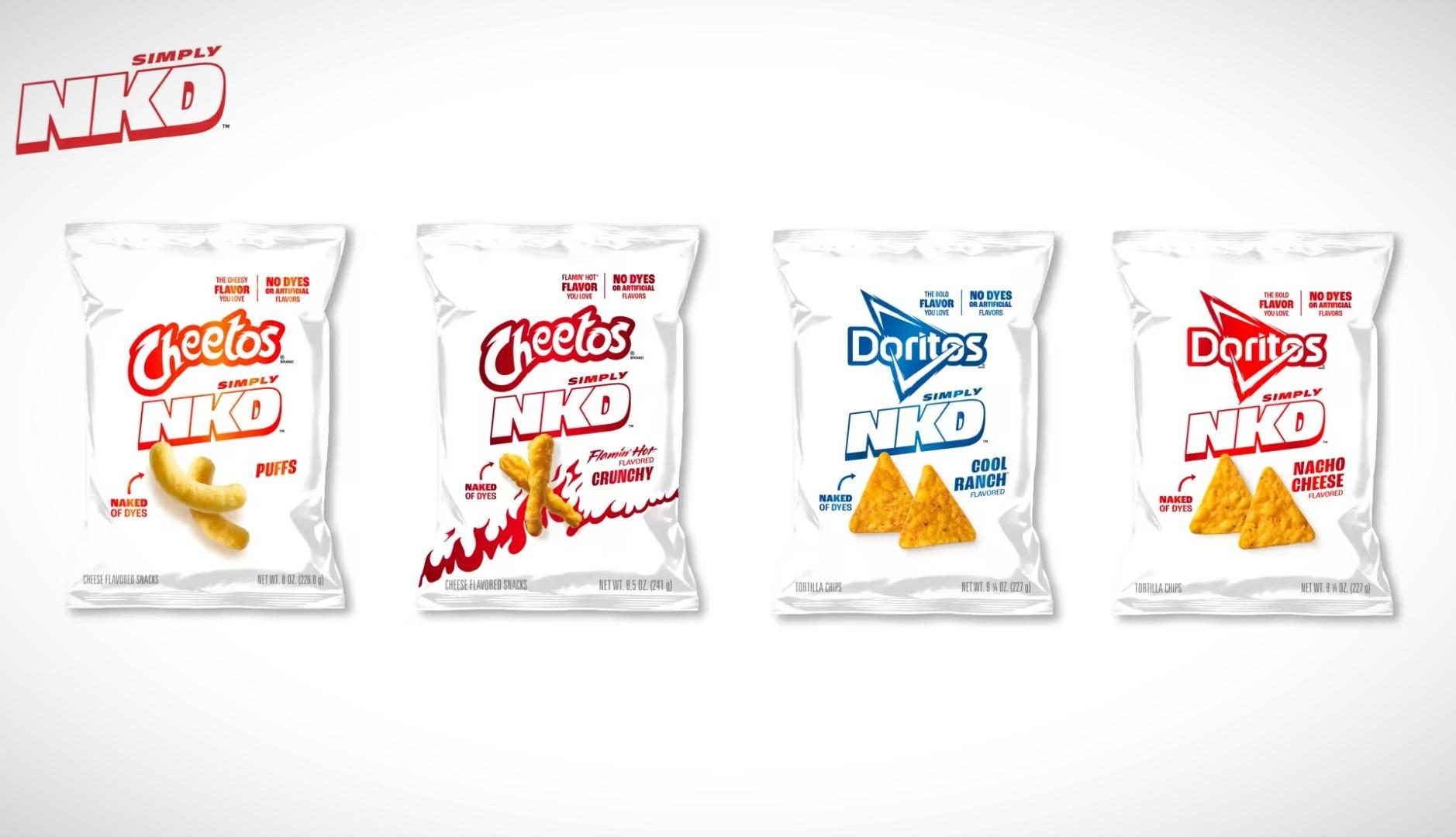 Versión NKD de Doritos y Cheetos