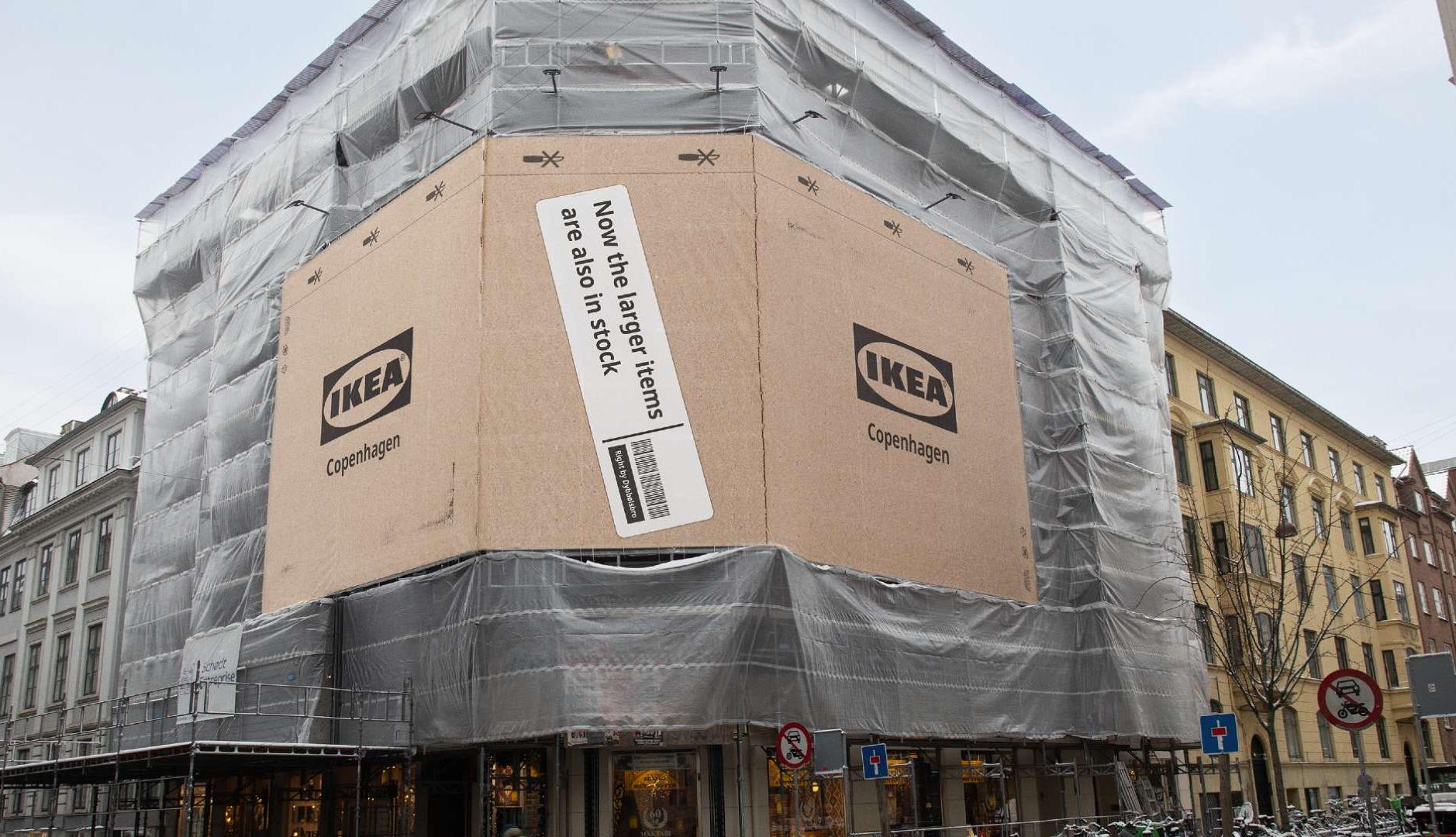 Ikea wraps Copenhagen in its cardboard boxes to solve a business problem