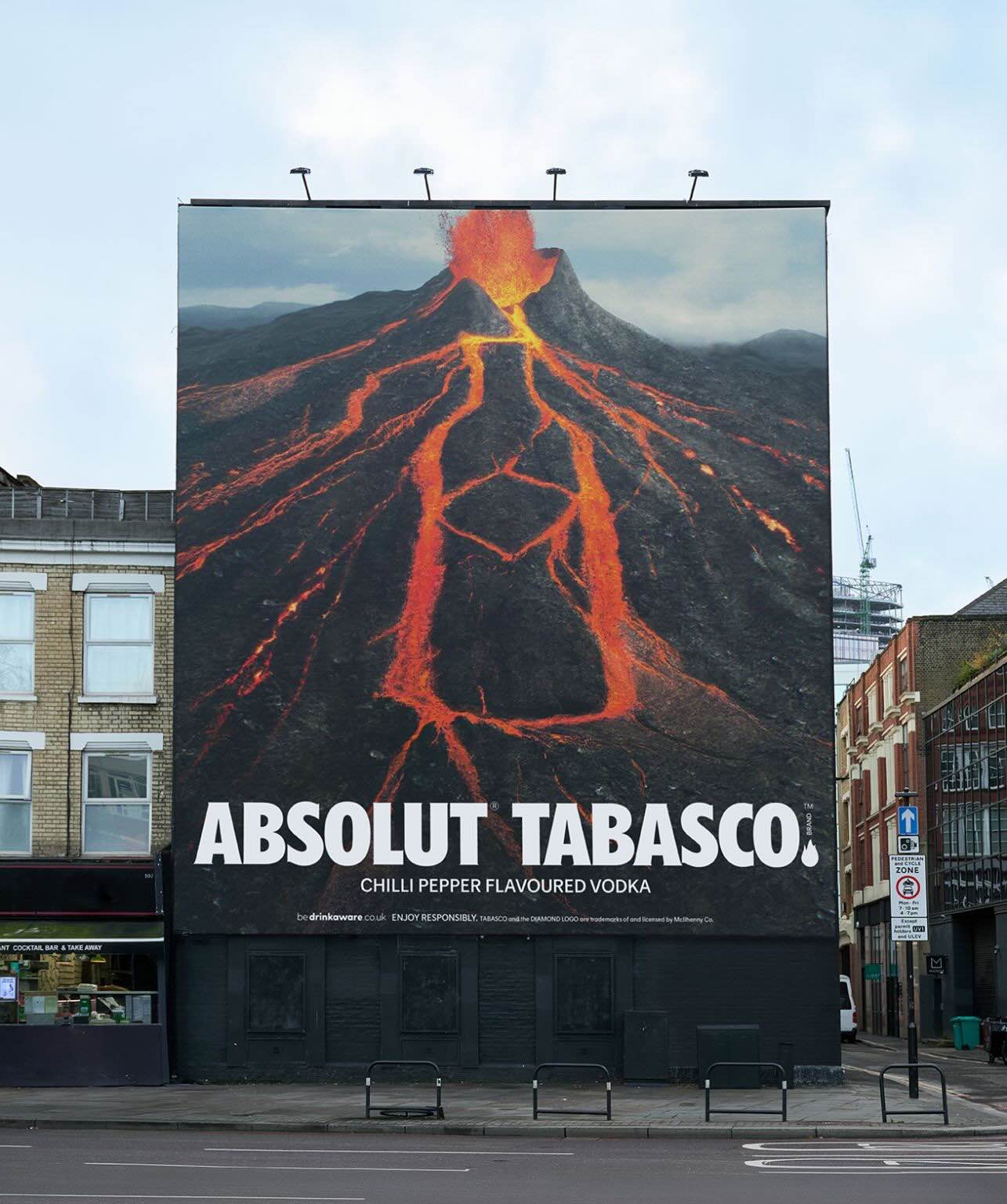 Absolut Tabasco outdoor advertising graphic