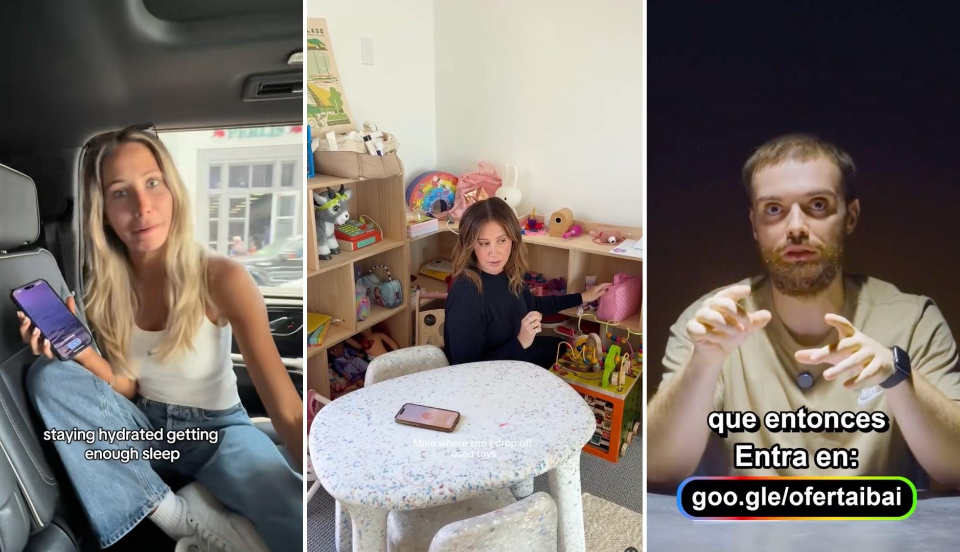 Influencers promocionando herramientas de IA en redes sociales