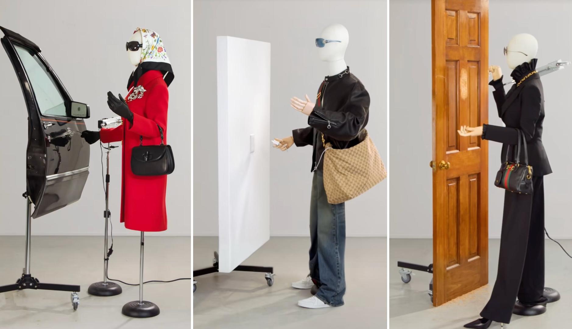 Maniquíes en una campaña de Gucci