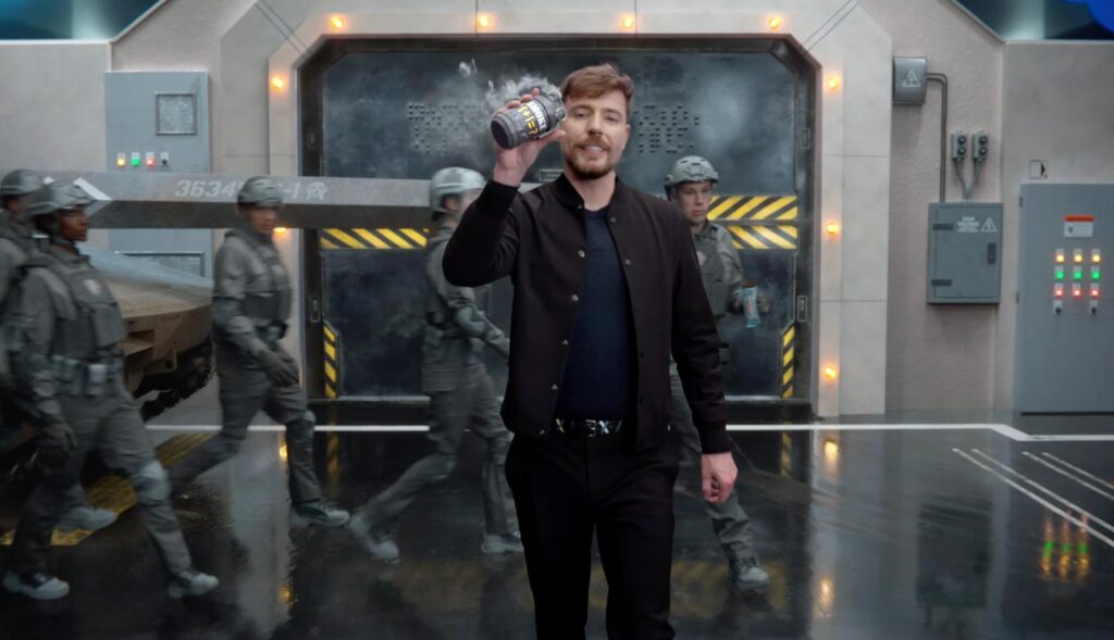 Mr.Beast en el anuncio de Salesforce