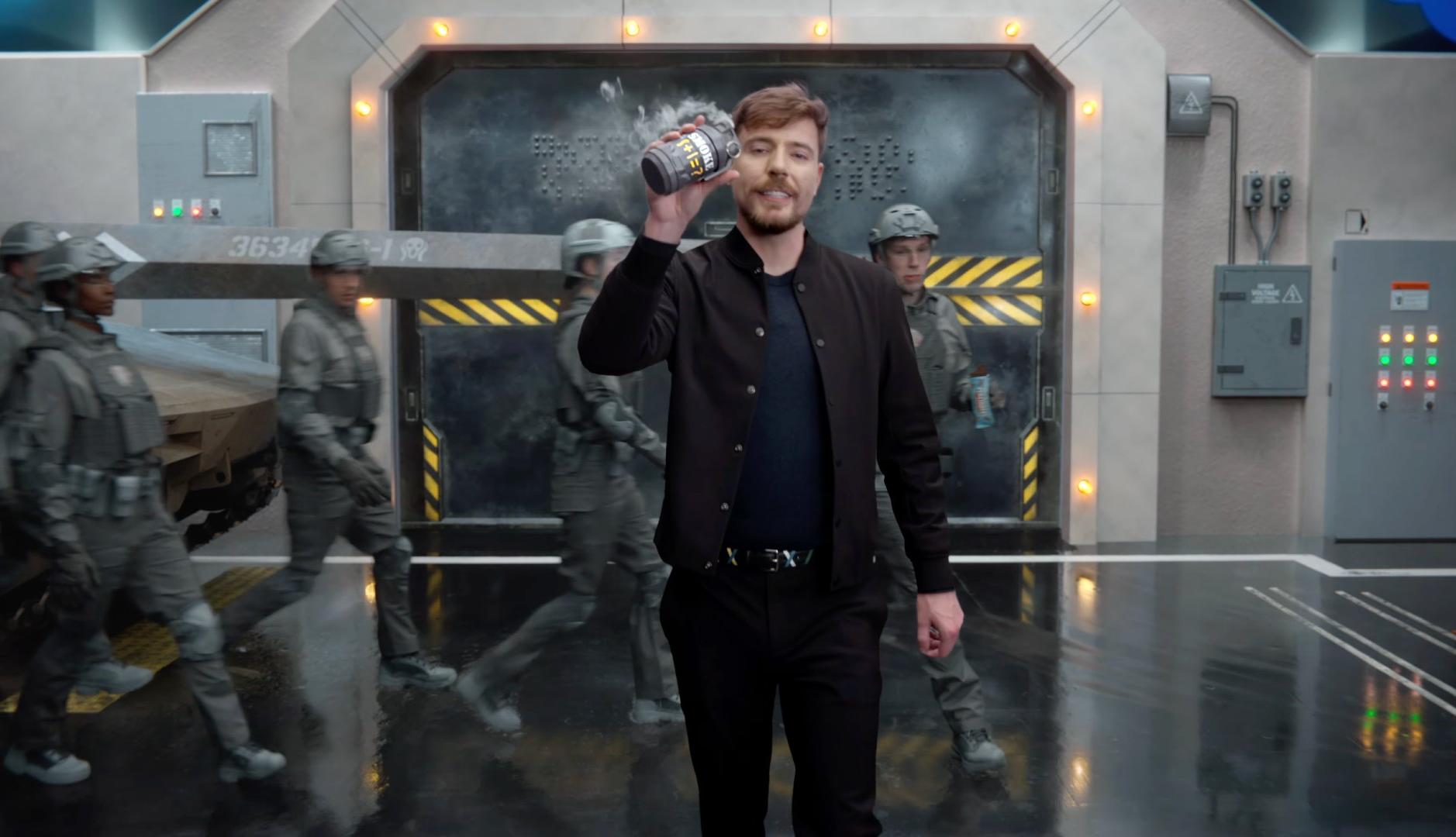 Mr.Beast en el anuncio de Salesforce