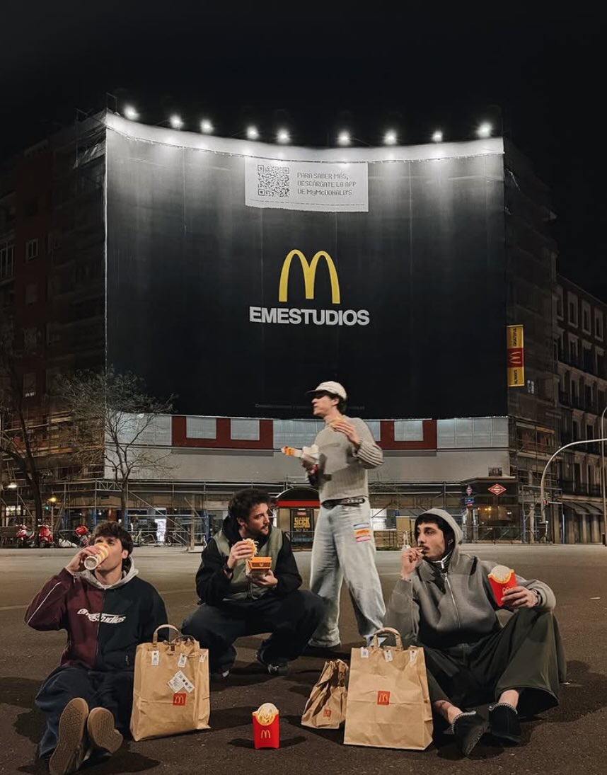 McDonald's and Eme Studios canvas in Madrid