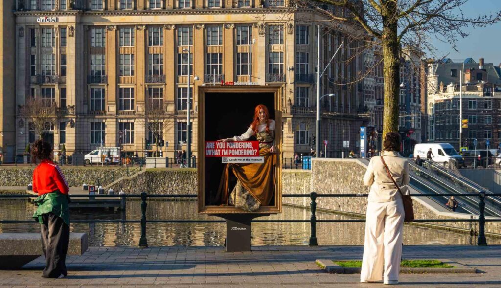 Amsterdam brings works of art to life on the street to promote its cultural offering and museum visits