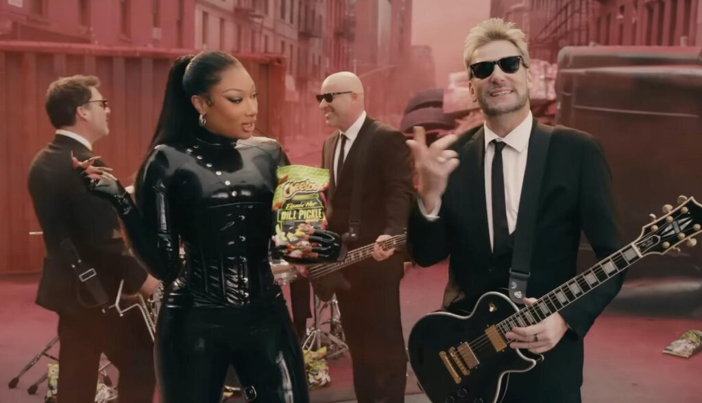 Cheetos joins Nickelback and Megan Thee Stallion in a crazy ad for the return of its pickle flavor