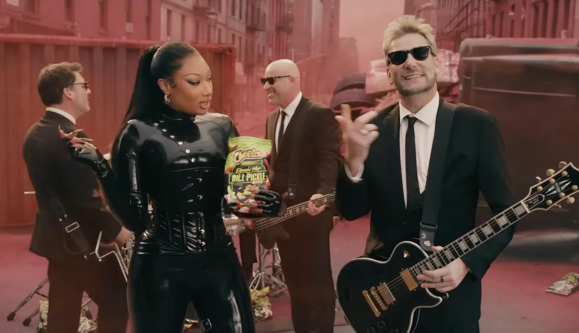 Cheetos joins Nickelback and Megan Thee Stallion in a crazy ad for the return of its pickle flavor