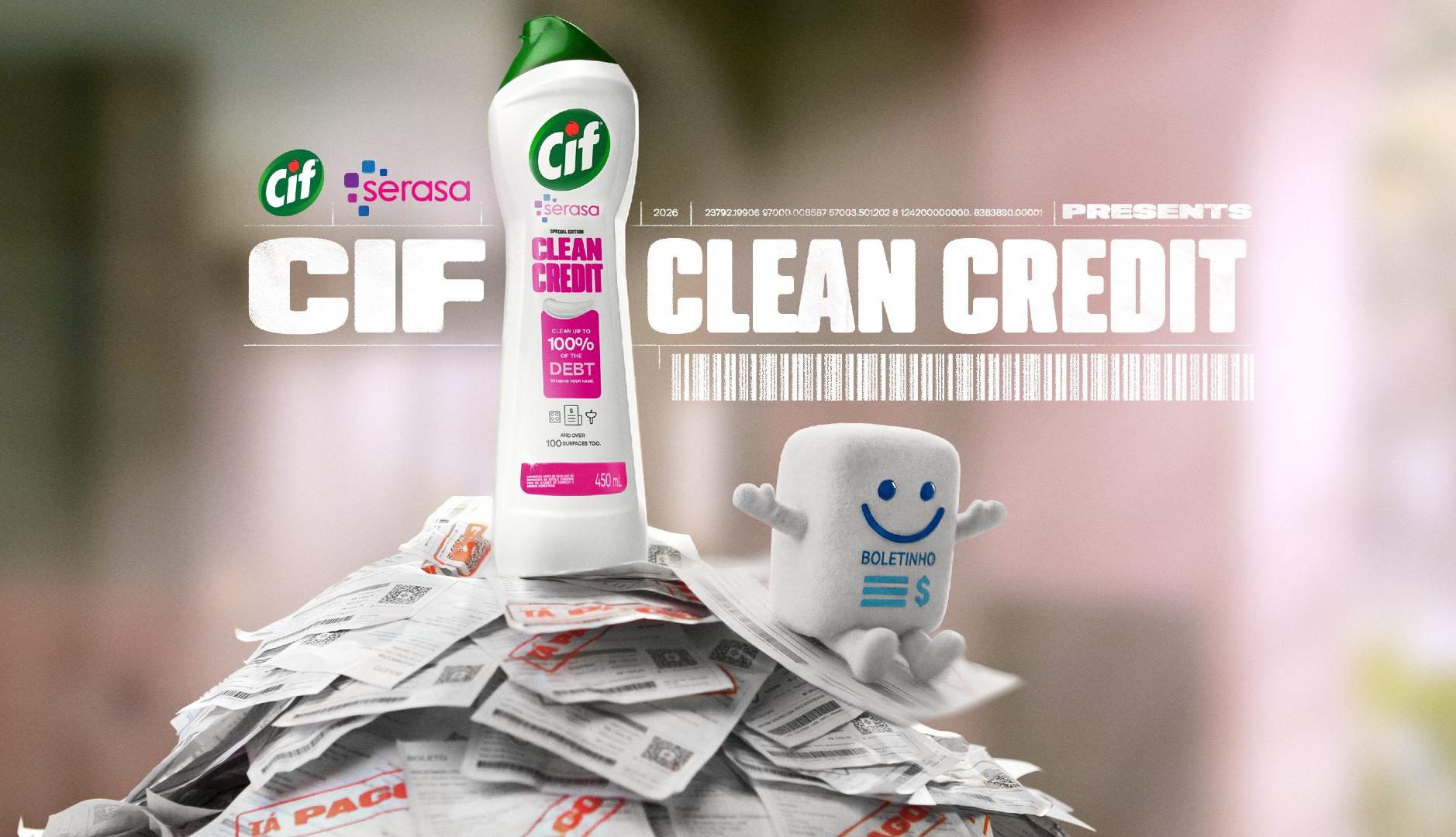 Cif highlights the power of its products “cleaning” the credit history of Brazilian consumers