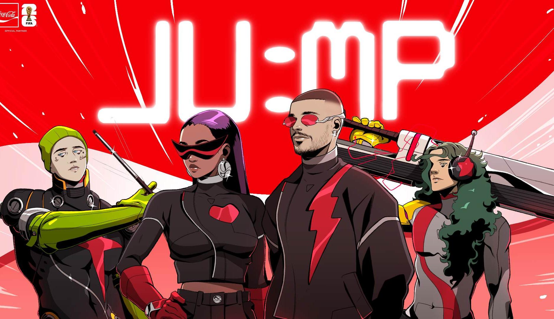 Ilustración de J Balvin, Amber Mark, Steve Vai y Travis Barker