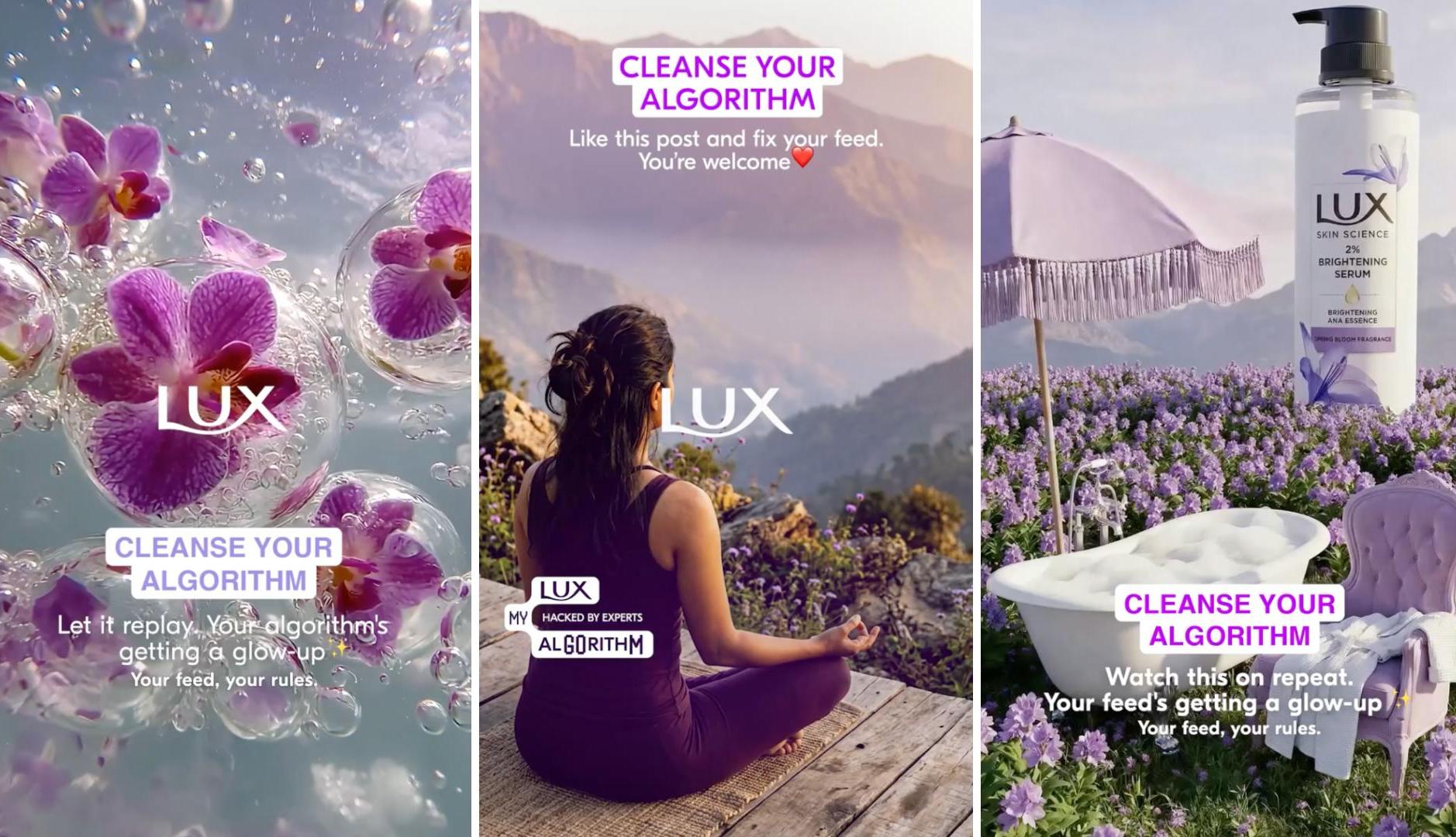 Lux uses advertising to “hack” the algorithm and bring well-being to feeds