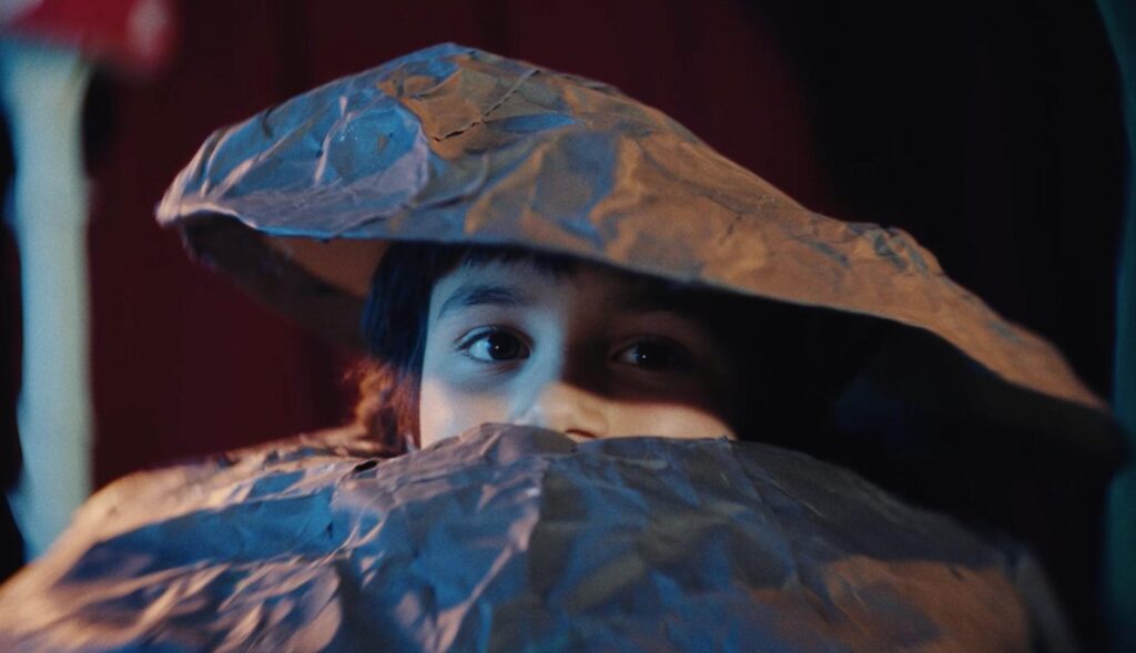 Child poverty is made visible as a prop in this awareness campaign by the Balia Foundation