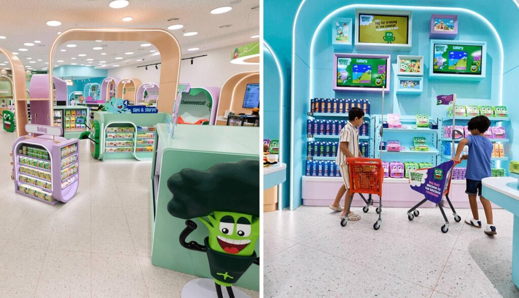 This is Bright Bites, the children's supermarket that promotes healthy eating habits
