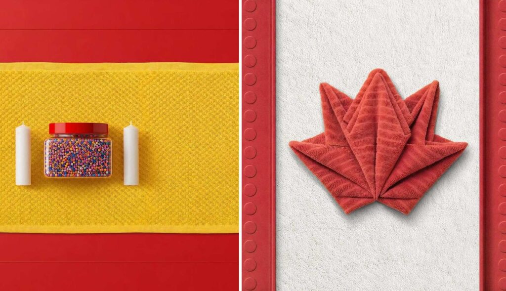 Banderas creadas con productos de Ikea