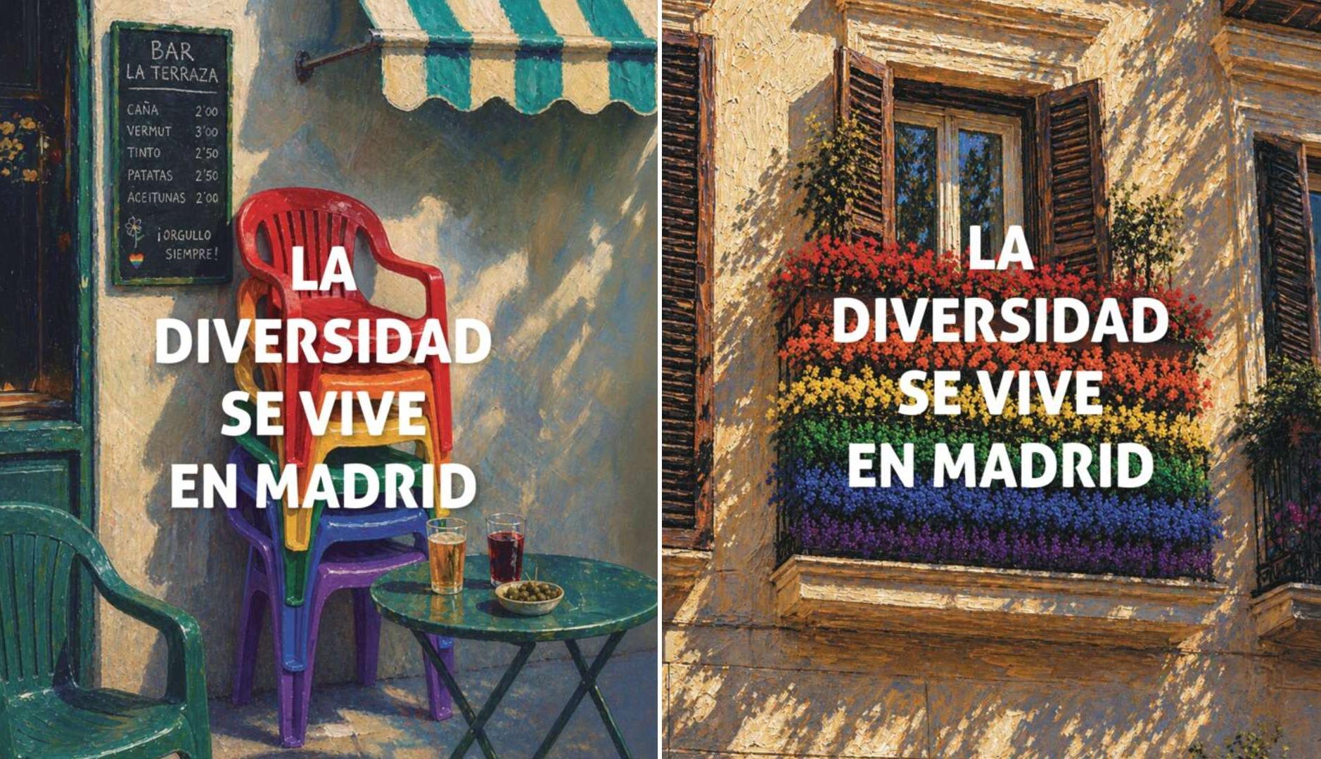 Carteles del Ayuntamiento de Madrid para el Orgullo