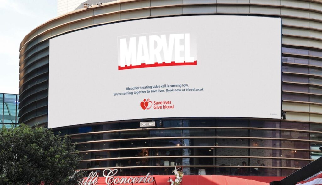 NHS removes red from iconic logos to warn of blood shortages