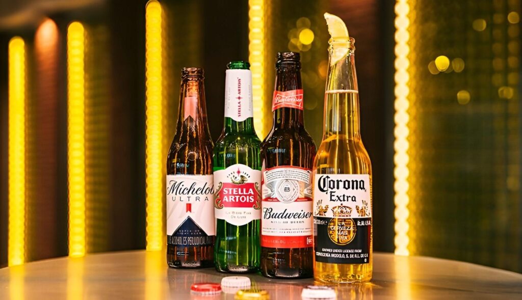 Botellines de cerveza de marcas de AB InBev