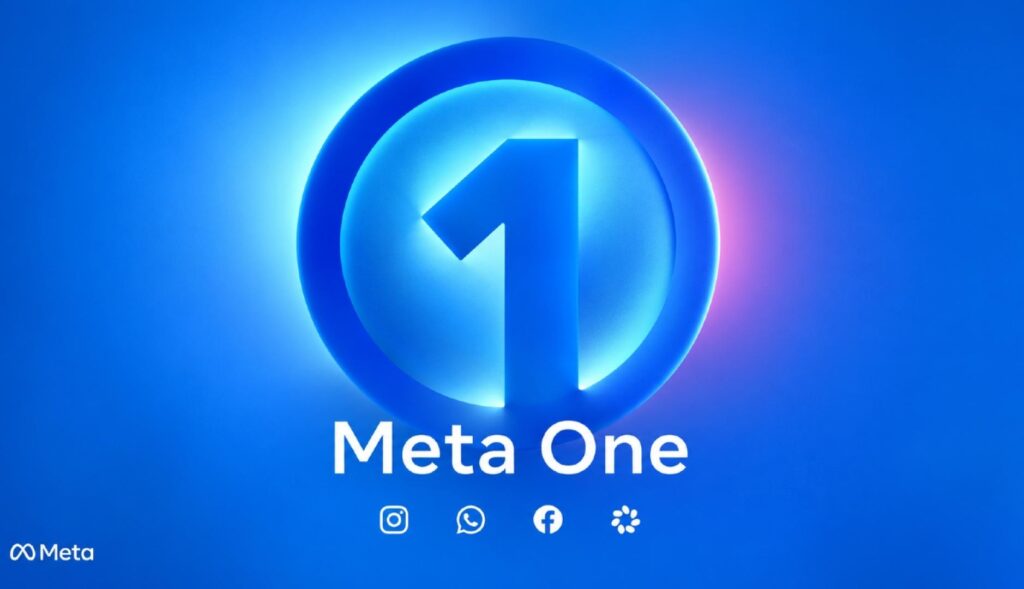 Un uno en azul junto al nombre de Meta One